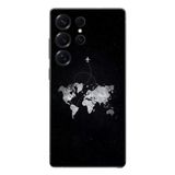 Le Balvo Samsung Galaxy S25 Ultra Uyumlu Dünya Haritası Uçuş Baskılı Silikon Kılıf