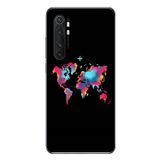 Le Balvo Xiaomi Mi 10 Lite Uyumlu Dünya Renkli Haritası Baskılı Silikon Kılıf