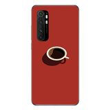 Le Balvo Xiaomi Mi 10 Lite Uyumlu Sade Kahve Kupası Baskılı Silikon Kılıf