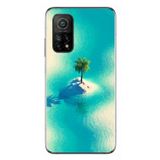 Le Balvo Xiaomi Mi 10 T Uyumlu Adada Palmiye Baskılı Silikon Kılıf
