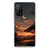 Le Balvo Xiaomi Mi 10 T Uyumlu Ay Gecesi Baskılı Silikon Kılıf