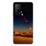 Le Balvo Xiaomi Mi 10 T Uyumlu Ayın Geçişi Baskılı Silikon Kılıf