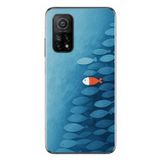Le Balvo Xiaomi Mi 10 T Uyumlu Balıklar Yüzüyor Baskılı Silikon Kılıf
