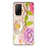 Le Balvo Xiaomi Mi 10 T Uyumlu Beyaz Papatyalar Baskılı Silikon Kılıf