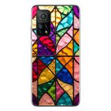 Le Balvo Xiaomi Mi 10 T Uyumlu Cam Vitray Baskılı Silikon Kılıf