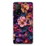 Le Balvo Xiaomi Mi 10 T Uyumlu Çiçek Örgüsü Baskılı Silikon Kılıf