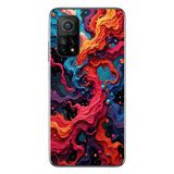 Le Balvo Xiaomi Mi 10 T Uyumlu Dalgaların İz Karışımı Baskılı Silikon Kılıf