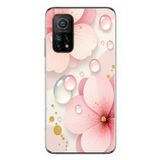Le Balvo Xiaomi Mi 10 T Uyumlu Damlalı Çiçekler Baskılı Silikon Kılıf