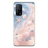 Le Balvo Xiaomi Mi 10 T Uyumlu Deniz Yıldızı Kumsalı Baskılı Silikon Kılıf