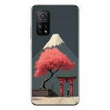 Le Balvo Xiaomi Mi 10 T Uyumlu Fuji Dağı Baskılı Silikon Kılıf