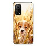Le Balvo Xiaomi Mi 10 T Uyumlu Golden Köpek Baskılı Silikon Kılıf