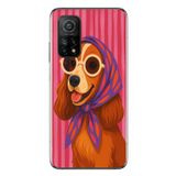 Le Balvo Xiaomi Mi 10 T Uyumlu Gözlüklü Köpek Baskılı Silikon Kılıf