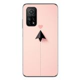 Le Balvo Xiaomi Mi 10 T Uyumlu Kalp Siyah Uçak Baskılı Silikon Kılıf