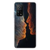 Le Balvo Xiaomi Mi 10 T Uyumlu Kavuşan Çizgiler Baskılı Silikon Kılıf