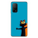 Le Balvo Xiaomi Mi 10 T Uyumlu Kedi Uyarısı Baskılı Silikon Kılıf