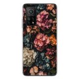 Le Balvo Xiaomi Mi 10 T Uyumlu Koyu Çiçekler Baskılı Silikon Kılıf