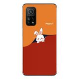 Le Balvo Xiaomi Mi 10 T Uyumlu Mutlu Tavşan Baskılı Silikon Kılıf