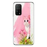 Le Balvo Xiaomi Mi 10 T Uyumlu Pembeli Kedi Baskılı Silikon Kılıf