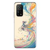 Le Balvo Xiaomi Mi 10 T Uyumlu Rengarenk Bisikletli Kız Baskılı Silikon Kılıf