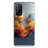 Le Balvo Xiaomi Mi 10 T Uyumlu Renk Dalgalı Manzara Baskılı Silikon Kılıf