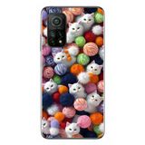 Le Balvo Xiaomi Mi 10 T Uyumlu Renkli Kediler Baskılı Silikon Kılıf