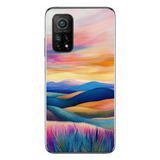 Le Balvo Xiaomi Mi 10 T Uyumlu Renkli Pastel Günbatımı Baskılı Silikon Kılıf