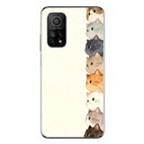 Le Balvo Xiaomi Mi 10 T Uyumlu Sıralı Kediler Baskılı Silikon Kılıf