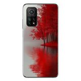 Le Balvo Xiaomi Mi 10 T Uyumlu Sonbahar Gölü Baskılı Silikon Kılıf