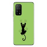 Le Balvo Xiaomi Mi 10 T Uyumlu Tutunan Kedi Baskılı Silikon Kılıf