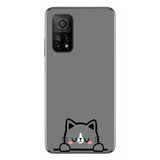 Le Balvo Xiaomi Mi 10 T Uyumlu Uyuyan Kedi Baskılı Silikon Kılıf