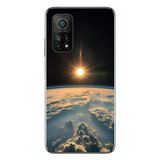 Le Balvo Xiaomi Mi 10 T Uyumlu Uzay Günbatımı Baskılı Silikon Kılıf