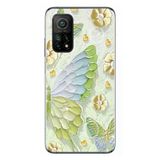 Le Balvo Xiaomi Mi 10 T Uyumlu Yeşil Mavi Kelebek Baskılı Silikon Kılıf