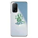 Le Balvo Xiaomi Mi 10 T Uyumlu Yeşil Yonca Baskılı Silikon Kılıf
