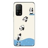 Le Balvo Xiaomi Mi 10 T Uyumlu Yüzen Pandalar Baskılı Silikon Kılıf