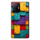 Le Balvo Xiaomi Mi 11 T-11 T Pro Uyumlu Renkli Tahtalar Baskılı Silikon Kılıf