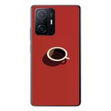Le Balvo Xiaomi Mi 11 T-11 T Pro Uyumlu Sade Kahve Kupası Baskılı Silikon Kılıf