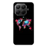 Le Balvo Xiaomi Mi 15T Pro Uyumlu Dünya Renkli Haritası Baskılı Silikon Kılıf