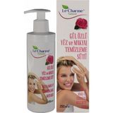 Le Charme Naturel Gül Özlü Yüz ve Makyaj Temizleme Sütü Arındırıcı Etki ile 250 ml Cilt Bakımı