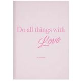 Le Color 15 x 21 cm Pembe Keten Süresiz Planlayıcı Ajanda Defter