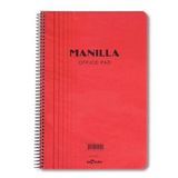 Le Color 17 x 24 cm Çizgili Kırmızı Manilla Ofis Defter