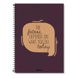 Le Color 17 x 24 cm Kareli 200 Sayfa Mor Eco Kraft Defter
