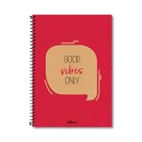 Le Color 2015074/2 Kırmızı A4 Eco Kraft Spiralli Kareli Defter