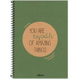 Le Color 2015075/3 Yeşil Eco Kraft Spiralli 17x24 Düz Defter