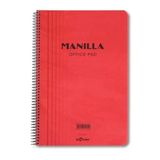 Le Color A4 Çizgili Kırmızı Manilla Ofis Defter