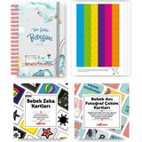 Le Color Bebek Anı Defteri Erkek Stickerlı + Çekim ve Zeka Kartları Seti