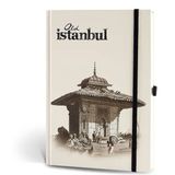 Le Color Eski İstanbul Journal Çizgili Lastikli Çeşme Defter