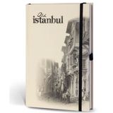 Le Color Eski İstanbul journal Çizgili Lastikli Cumbalı Defter