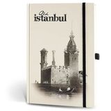 Le Color Eski İstanbul journal Çizgili Lastikli Kız Kulesi Defter