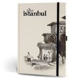 Le Color Eski İstanbul Journal Çizgili Lastikli Konak Defter