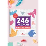 Le Color Origami Mermer ve Çiçek Desenli 246 Adet Karton Kağıt 14cm x 14cm Boyutunda